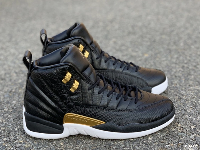 Black Retro 12 Air Metallic Gold-White 'Reptile' AO6068-007 Jordan 0520